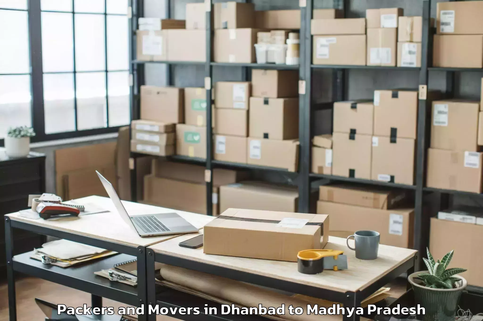 Book Dhanbad to Malhargarh Packers And Movers Online